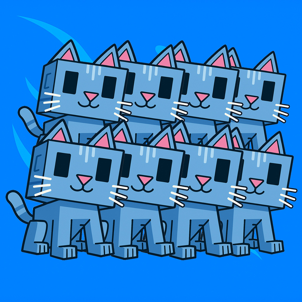 8x Moon Cats